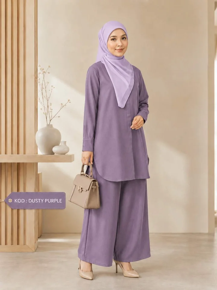 Set Elora Dusty Purple — Hadapan
